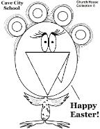 Cave City Caveman Coloring Pages- Cave City School Coloring Pages- Chick with hair rollers Easter Coloring Pages
